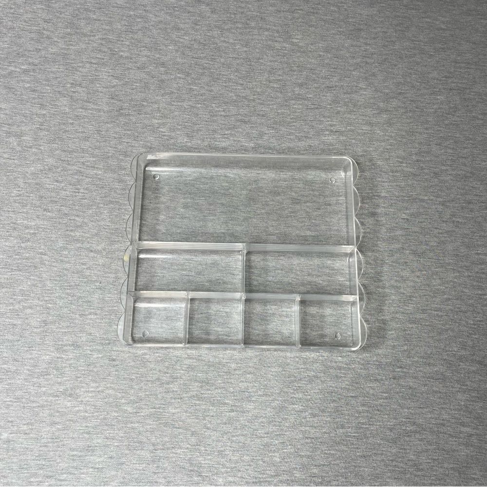 iDesign Ruffle Clear Acrylic Desk Vanity Organizer Tray